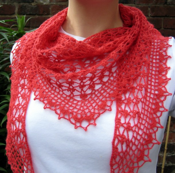 Summer Sprigs Lace Shawl Free Crochet pattern