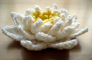 Seamless crocheted water lily