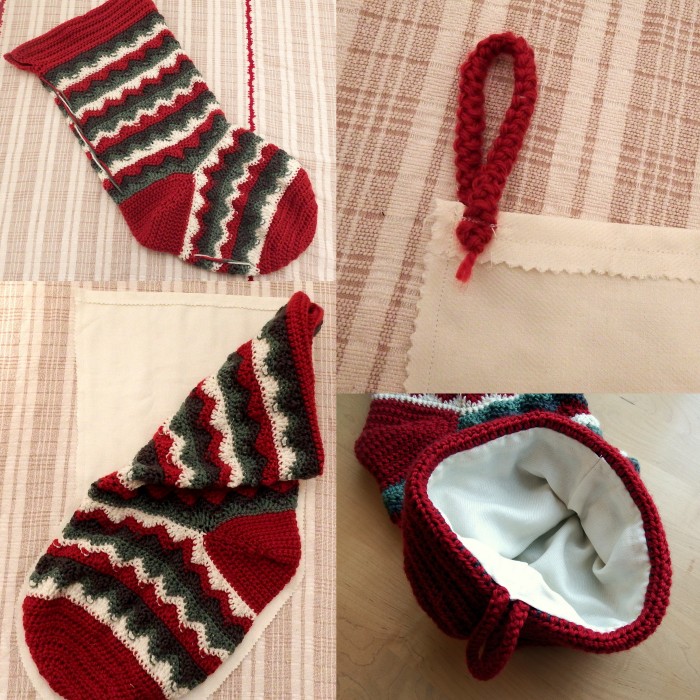 How to finish off a crochet Christmas stocking
