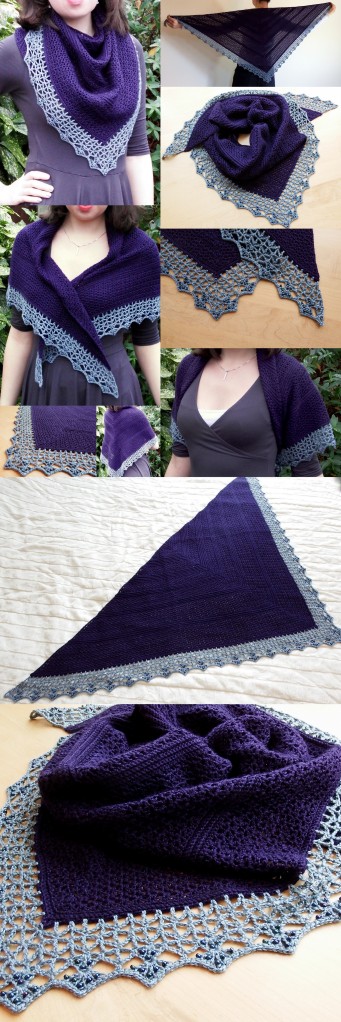 Atlantic Lace Shawl - with beaded edge.  Free crochet pattern from Make My Day Creative