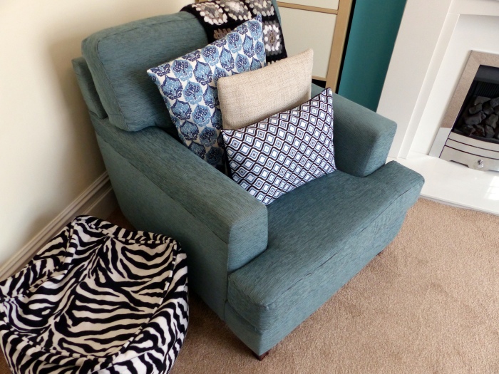 Blue cushions for my blue chair