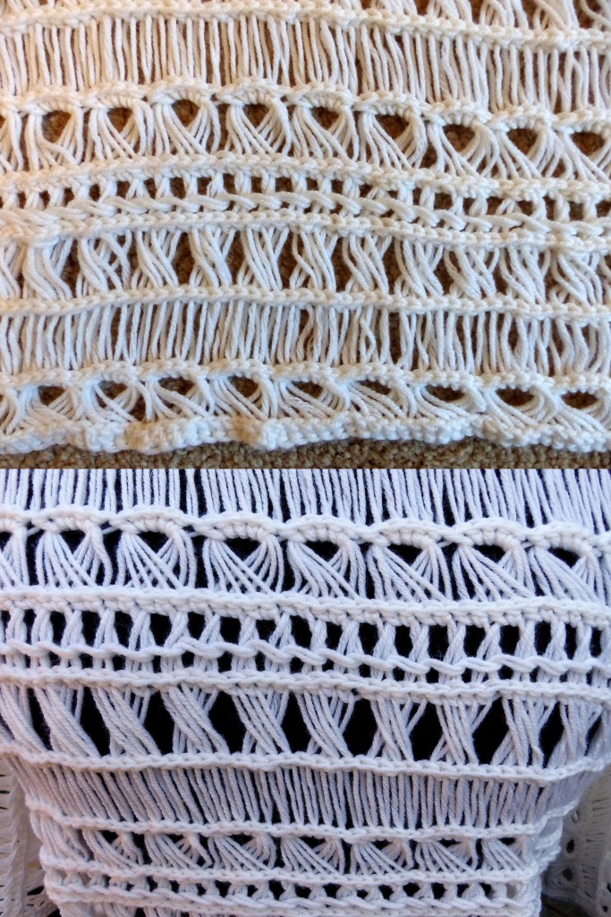 Blocking straightens out the crochet lace for a more professional finish