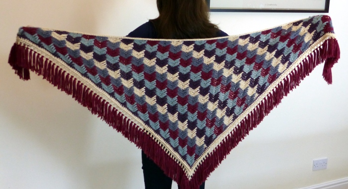 Arrow Tails Shawl - A free crochet pattern from Make My Day Creative
