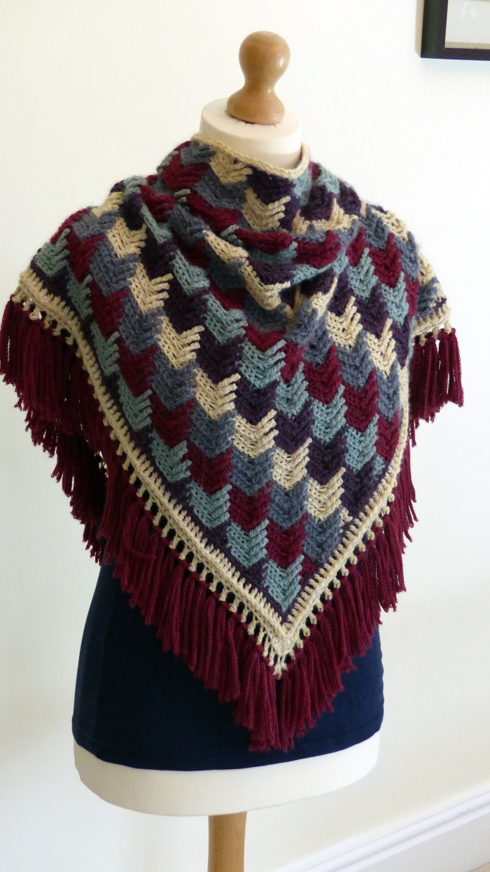 Arrow Tails Shawl - A free crochet pattern from Make My Day Creative